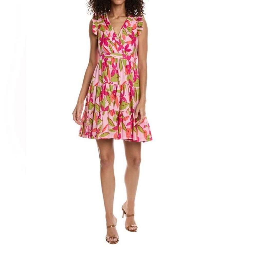 Taylor Pink Sleeveless Wrap Sundress